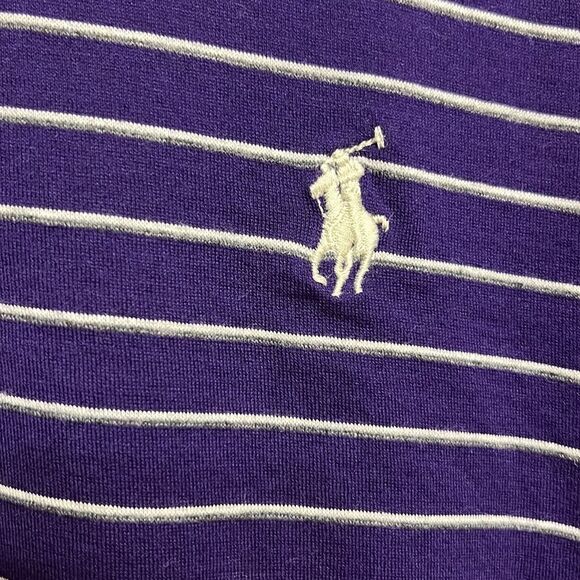 Polo Ralph Lauren POLO Golf ⛳️ Polo, Purple w/gray and white pin stripe - Picture 3 of 6